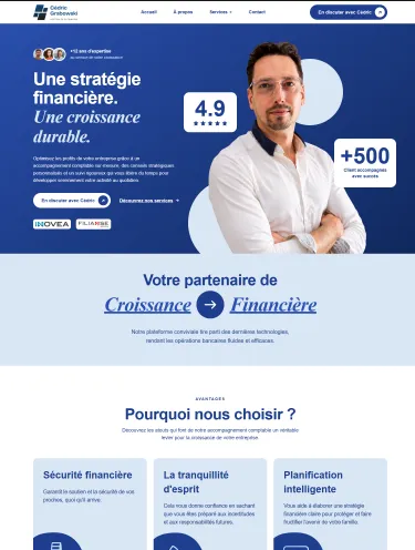 Maquette d'un site internet réalisé par Elix Marketing
