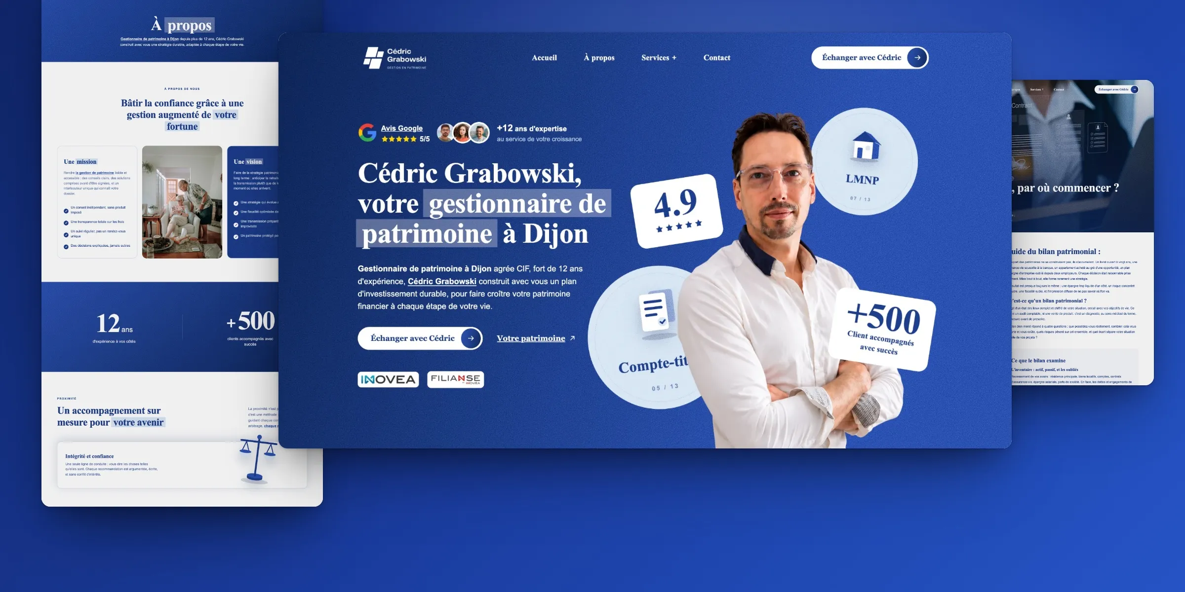 Site web de Cédric Grabowski, stratégie financière