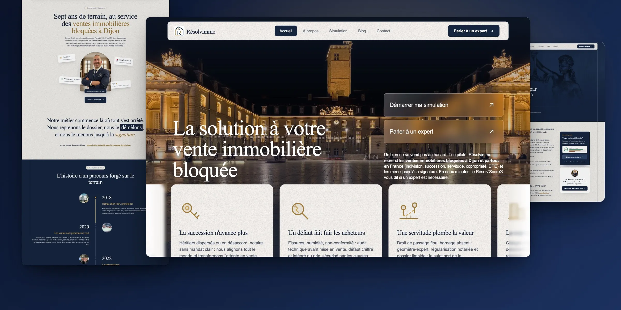 Site web Résolv’immo, ventes immobilières bloquées à Dijon