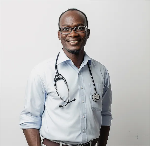 Medical professional with stethoscope