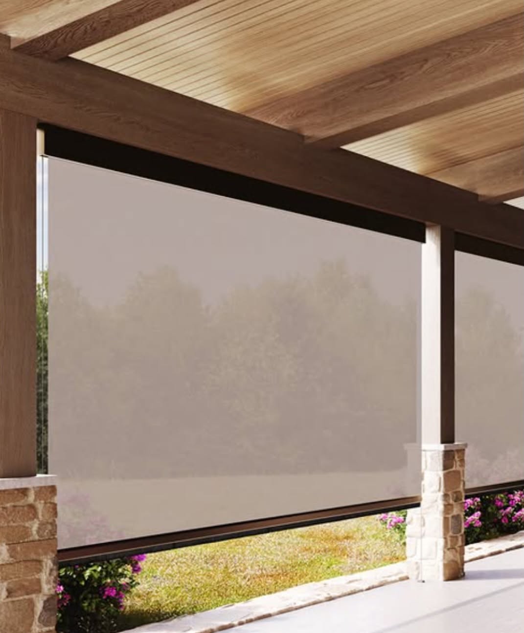 Outdoor living space with sun protection