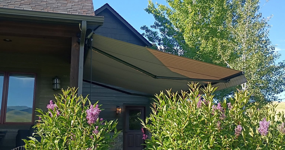 Motorized Retractable Awnings on Montana patio