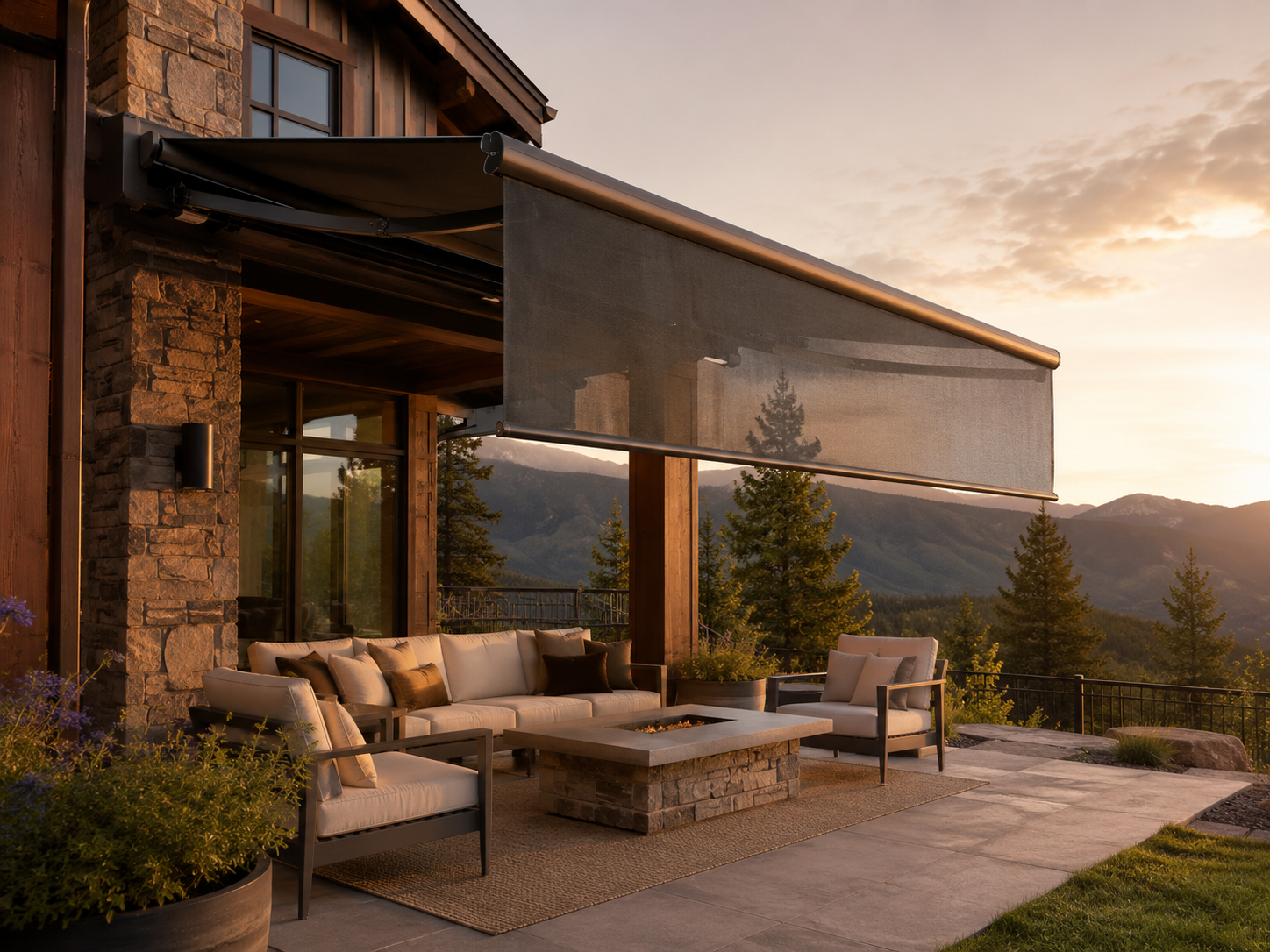 Awning with Drop Screen