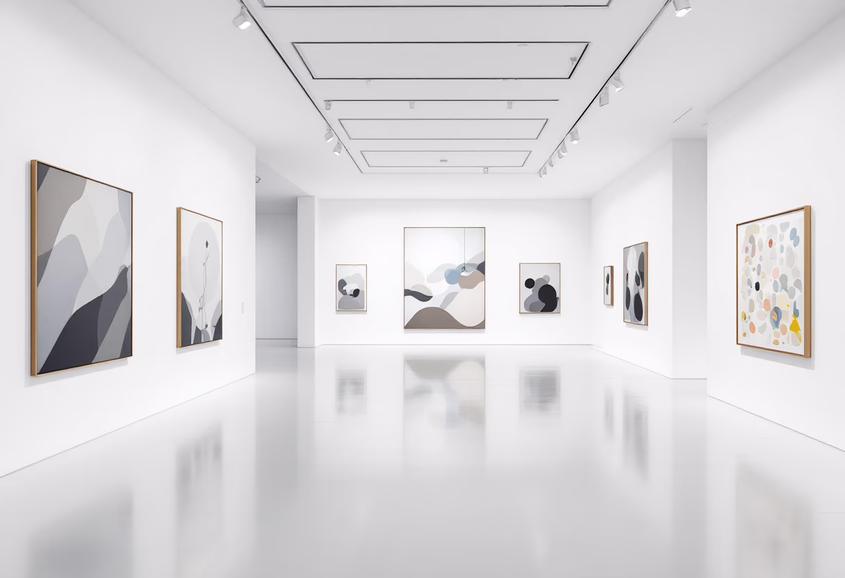 [background image] image of gallery interior (for an art gallery)