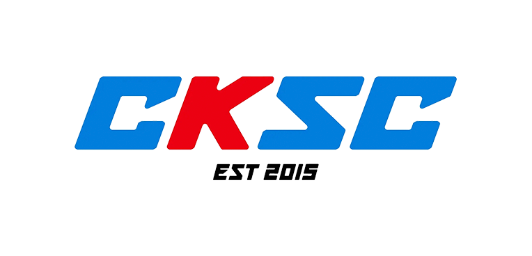 CKSC logo with blue and red letters and text EST 2015 below in black.