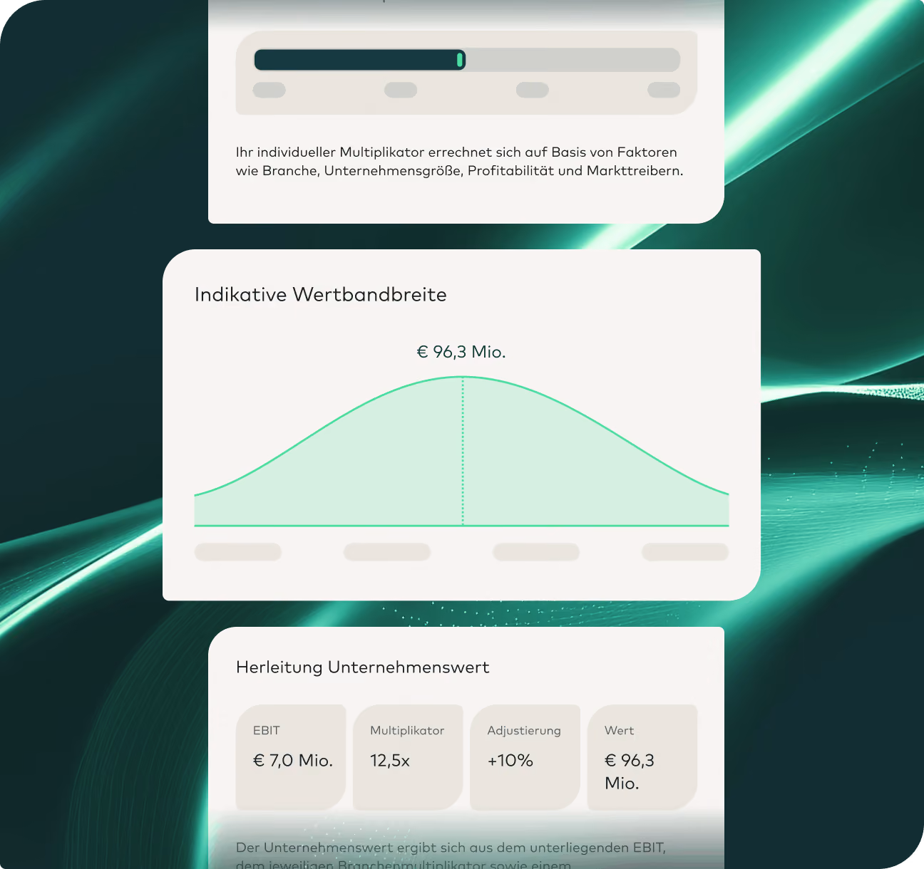 Unternehmenswertrechner preview of neomerge