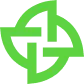 Green compass rose icon with a circular arrow design.
