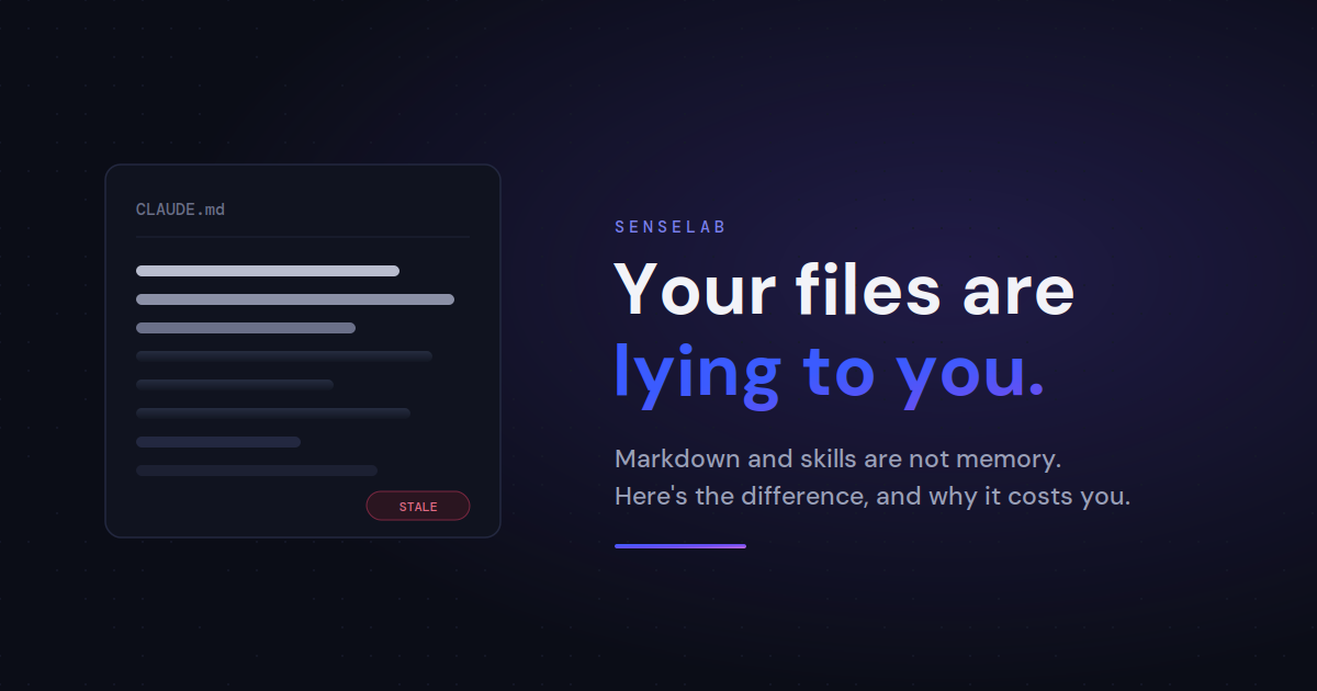 Markdown and skills are not memory
