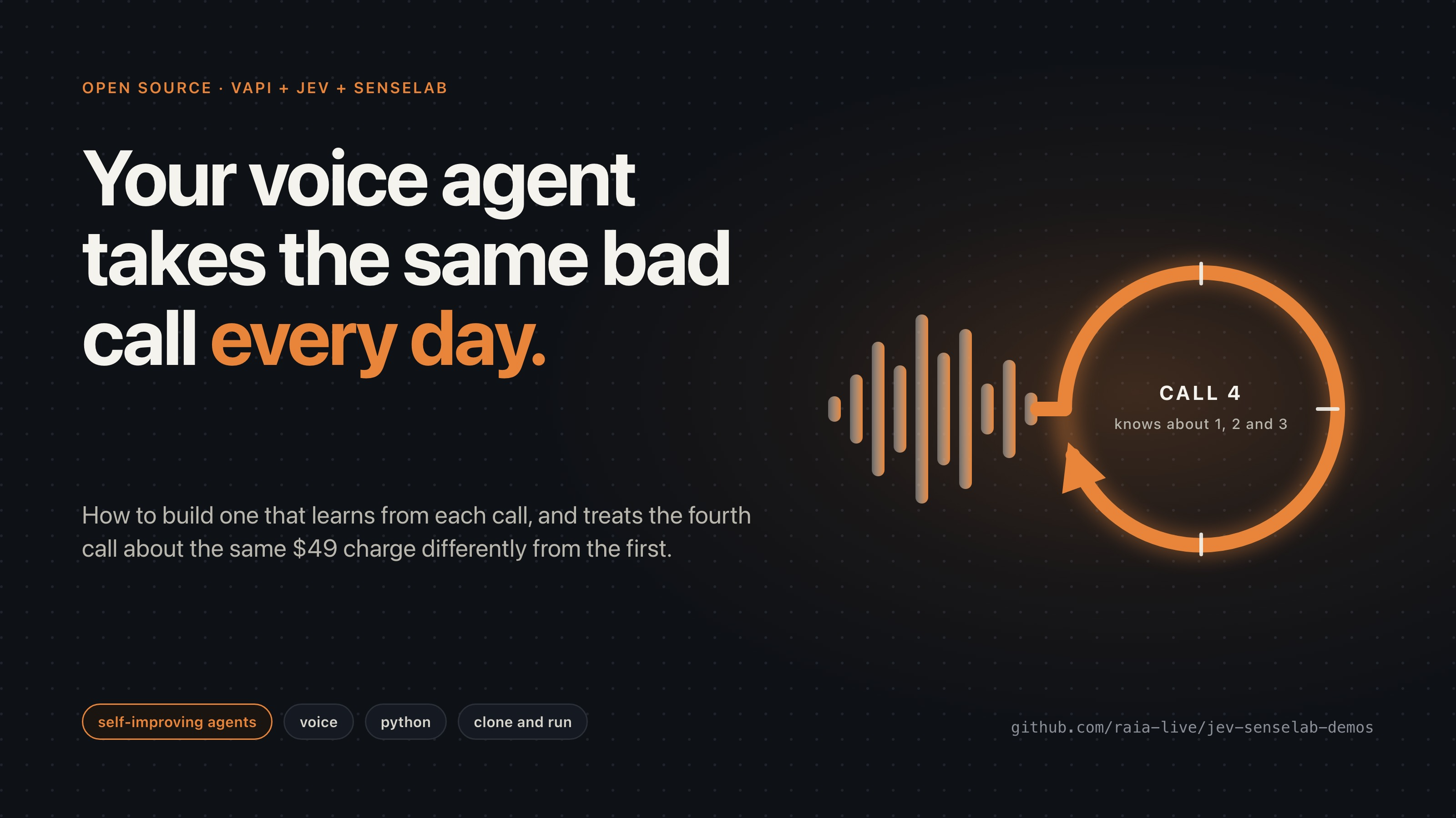 Self-improving voice agent