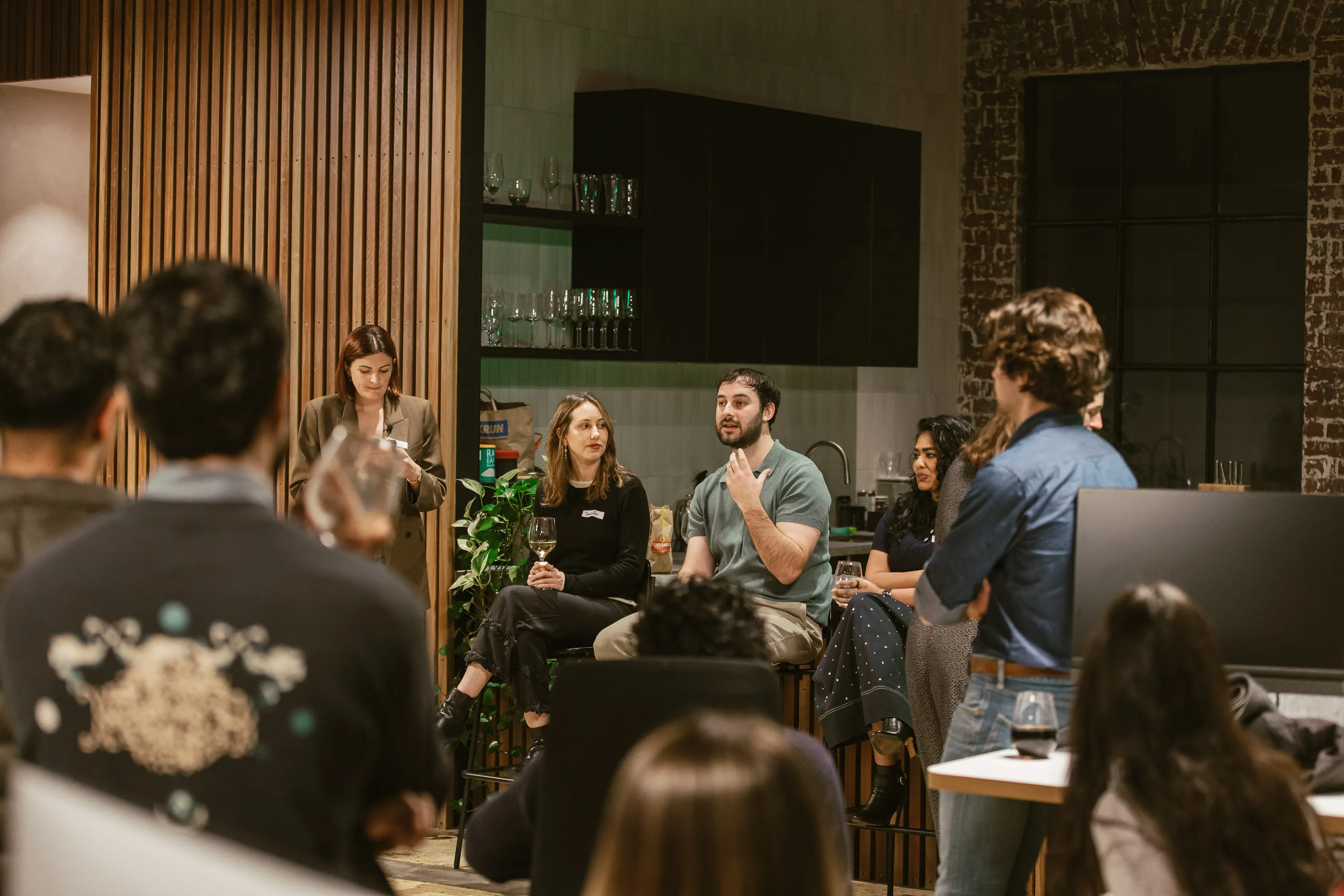 Founders and hiring leaders in conversation at a Melbourne startup panel