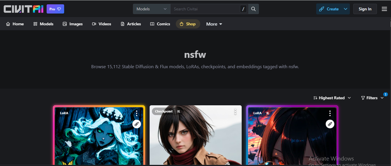 CivitAI NSFW Modes