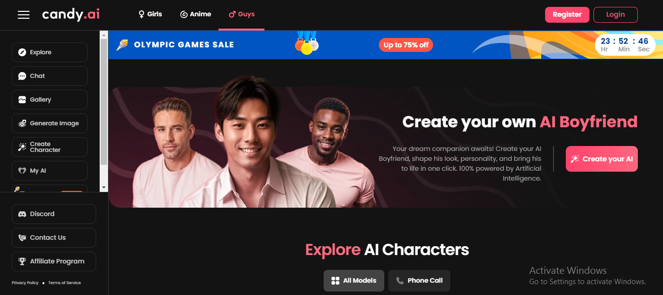 candyAI best AI boyfriend app 