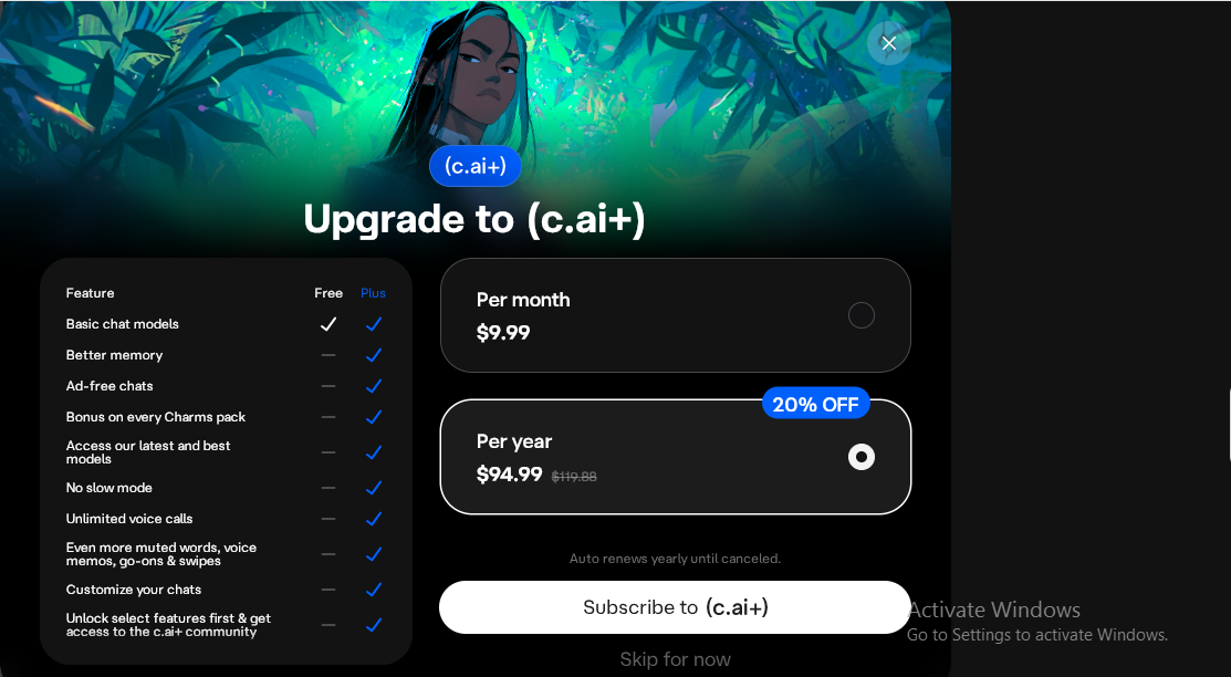 CharacterAI Pricing