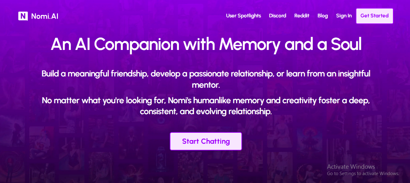NomiAI The top AI Companion site