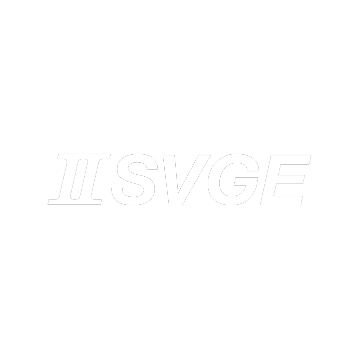 White text 'IISVGE' in bold italic font inside a black rectangle on white background.
