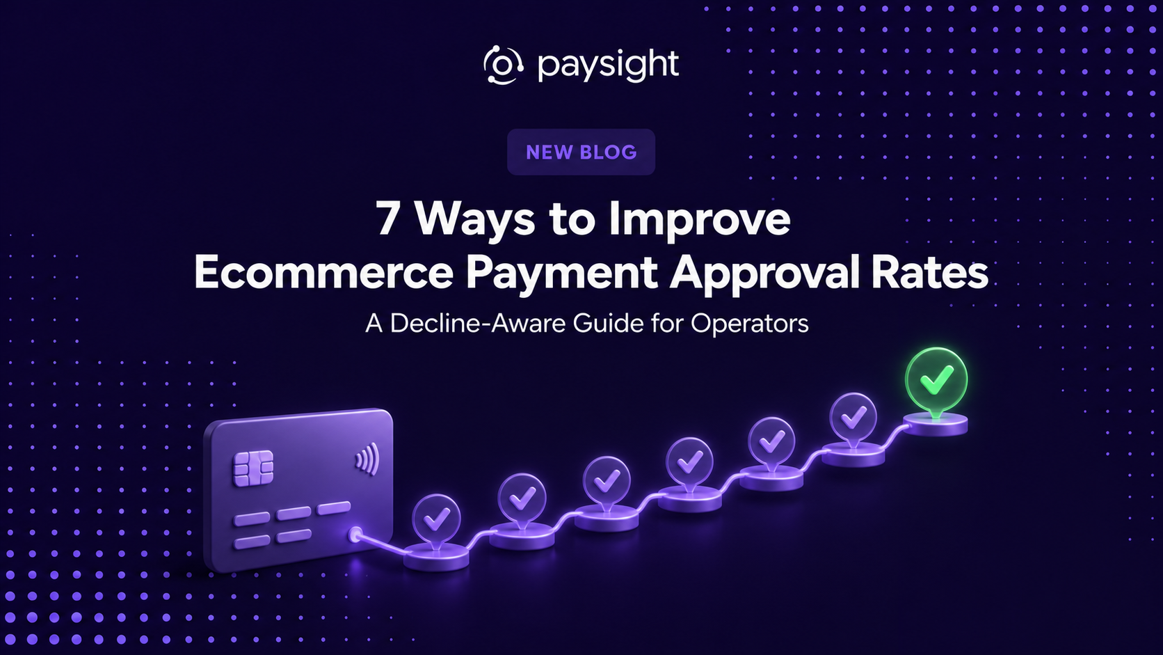 Paysight guide cover showing seven connected steps leading from a payment card to approval.