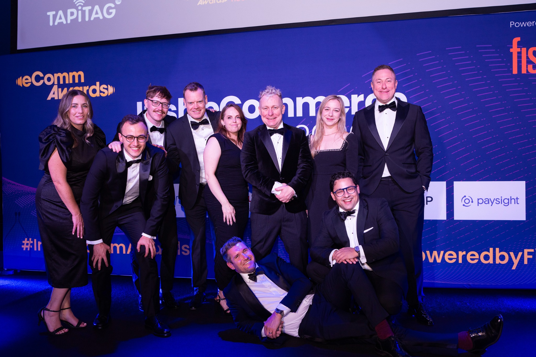 The Paysight group celebrating together at the Irish eCommerce Awards.