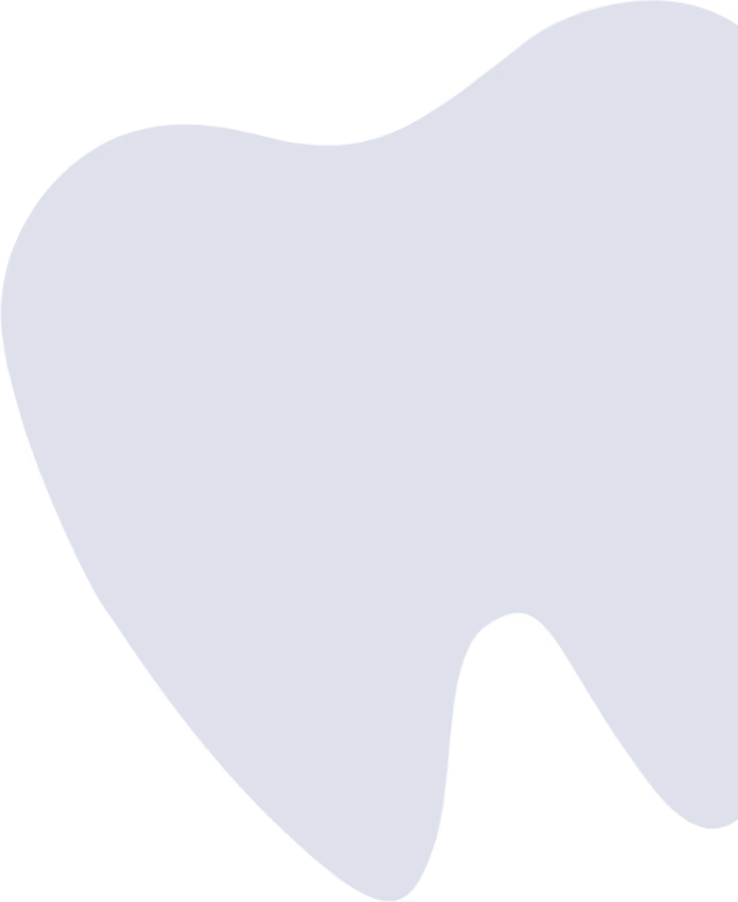 Simple blue tooth icon with smooth rounded edges.