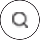 Magnifying glass icon with a cloud and an upward arrow inside, symbolizing cloud search or upload.
