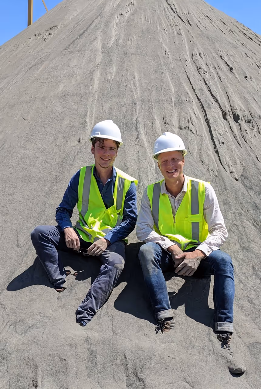 InPlanet Founders sitting on a rock pile