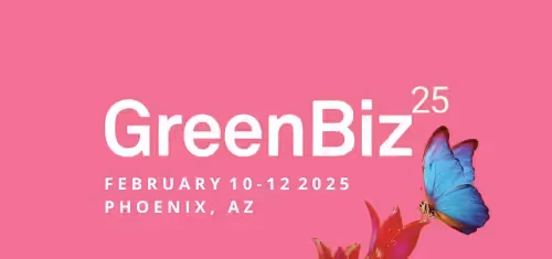 GreenBiz 25 conference graphic for the February 10–12, 2025 event in Phoenix, Arizona.