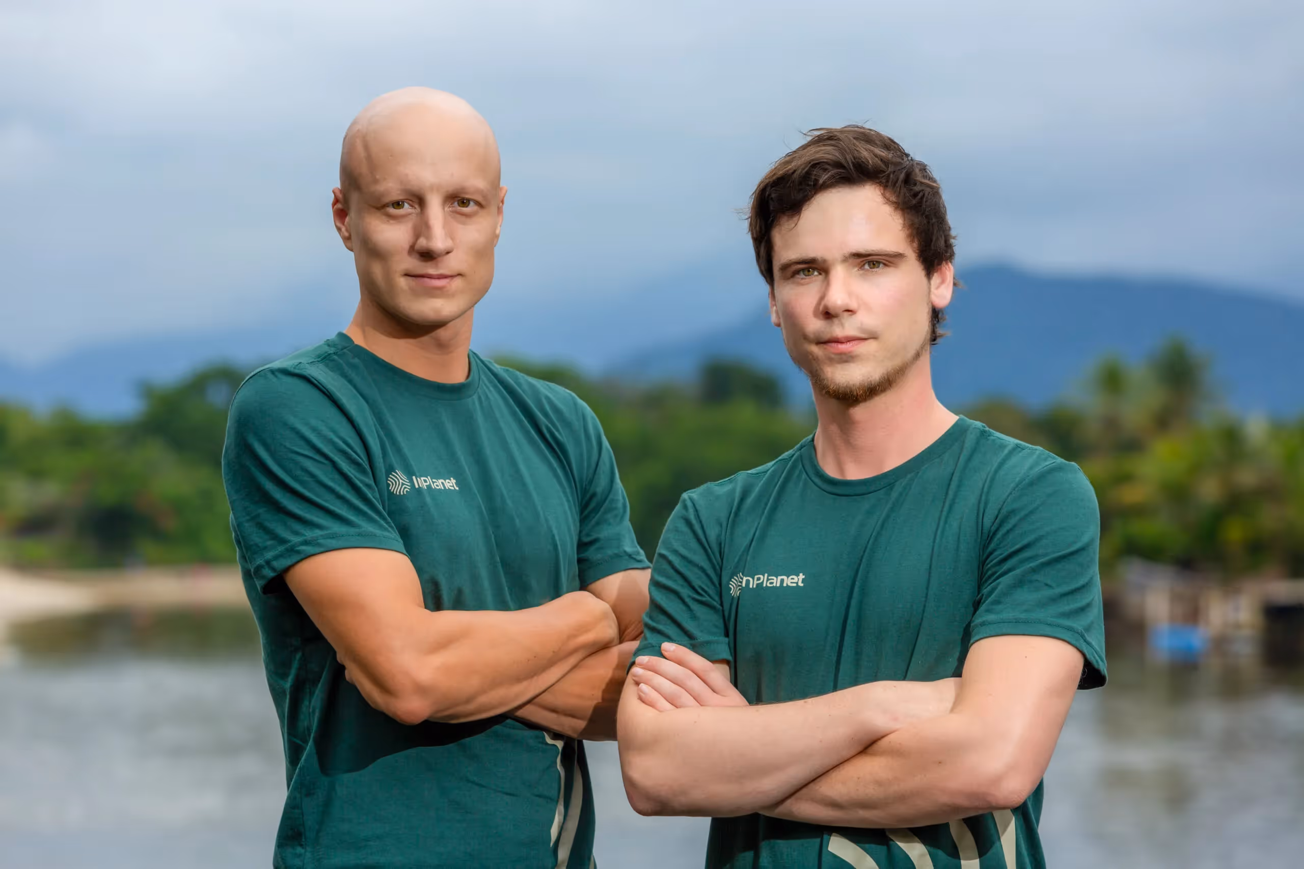 Niklas and Felix on a rural road at an InPlanet partner farm
