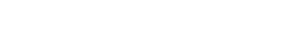 Pharmagreen brand name in bold lowercase letters on a transparent background.