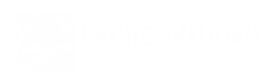 Logo of Le Grésivaudan communauté de communes with a stylized mountain and river design.