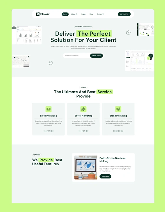 Flowix - SaaS Website Template