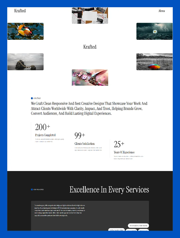 Krafted - Creative Agency Website Template