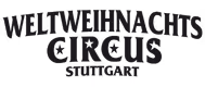 Logo des Weltweihnachtscircus Stuttgart mit stilisierten Großbuchstaben.