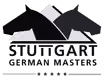 Logo mit stilisierten grauen Bergen und dem Text 'STUTTGART GERMAN MASTERS' darunter.