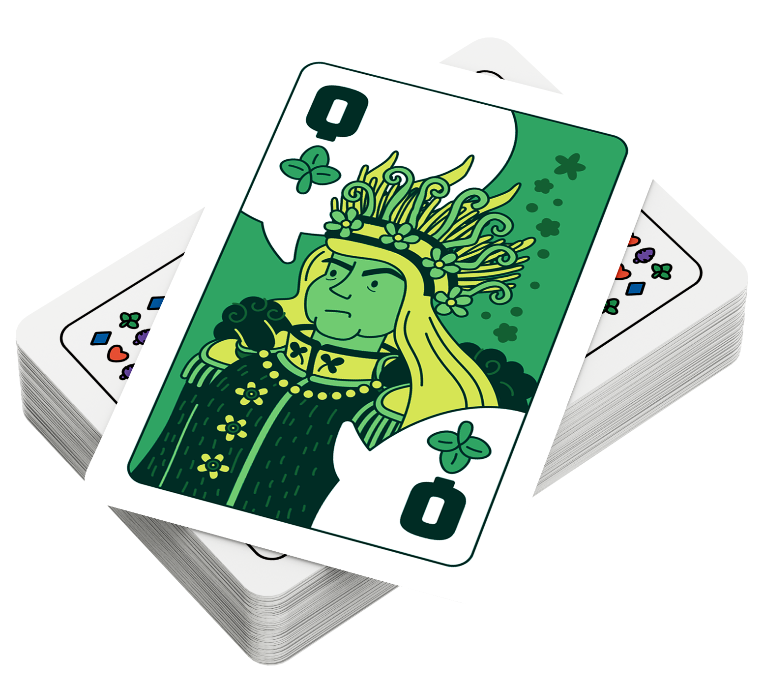 Stack of Sembli card game playing cards.