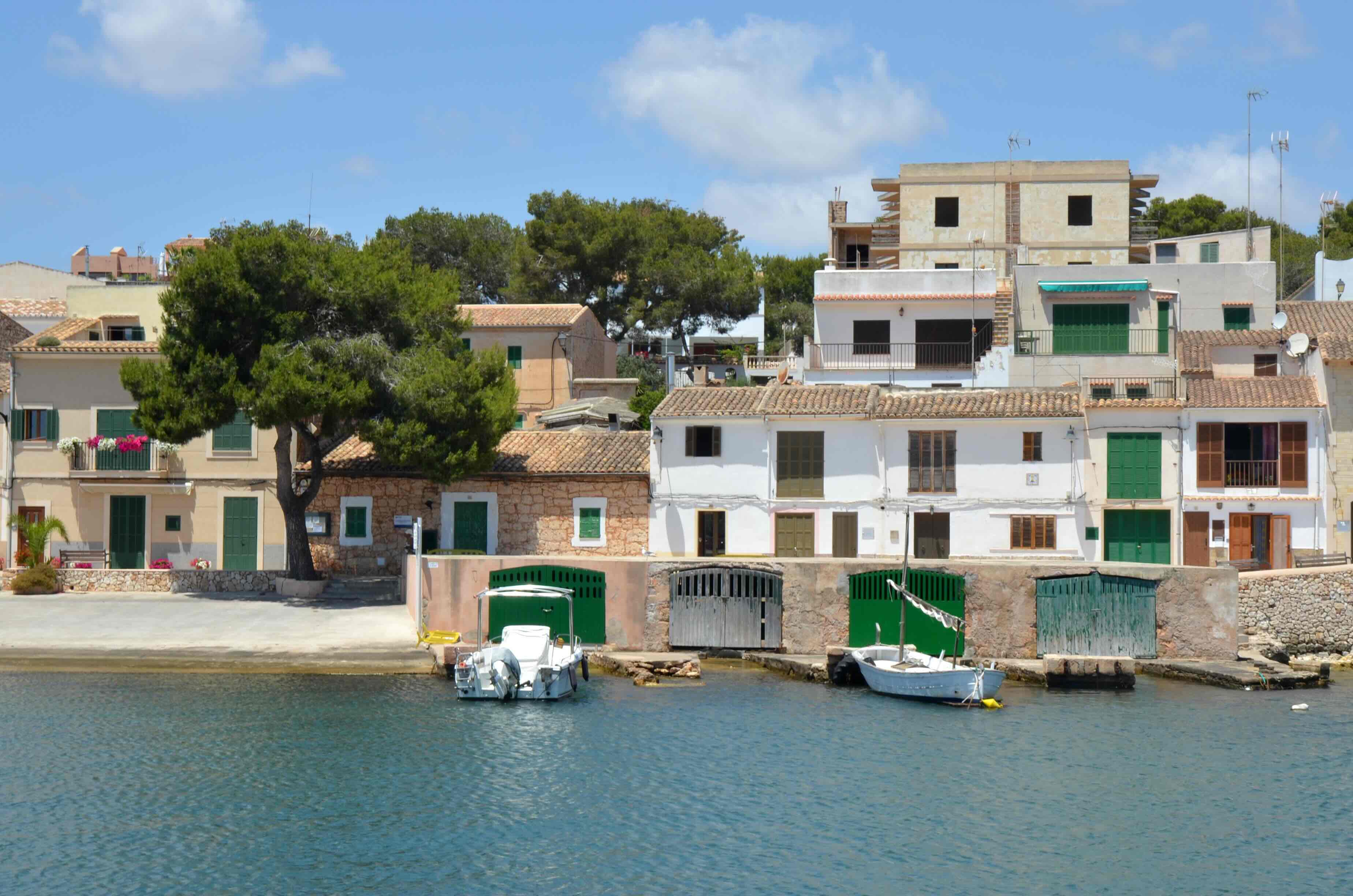 Traditional harbour and waterfront in Portopetro, Mallorca