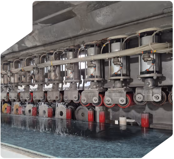Worktop edge polishing machine