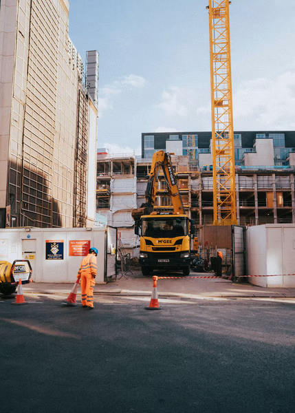 Crane at a building site