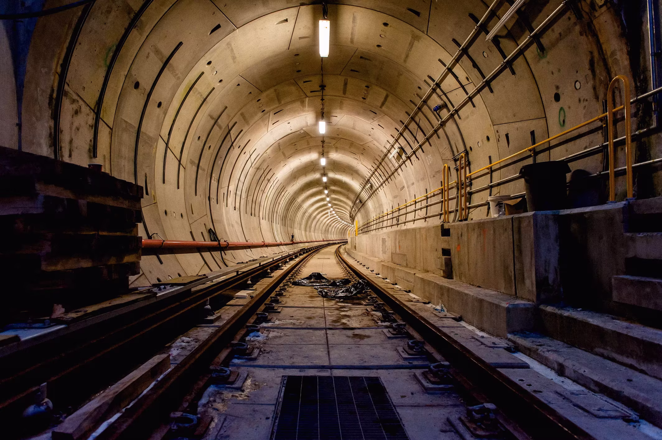 Railway tunnel under construction