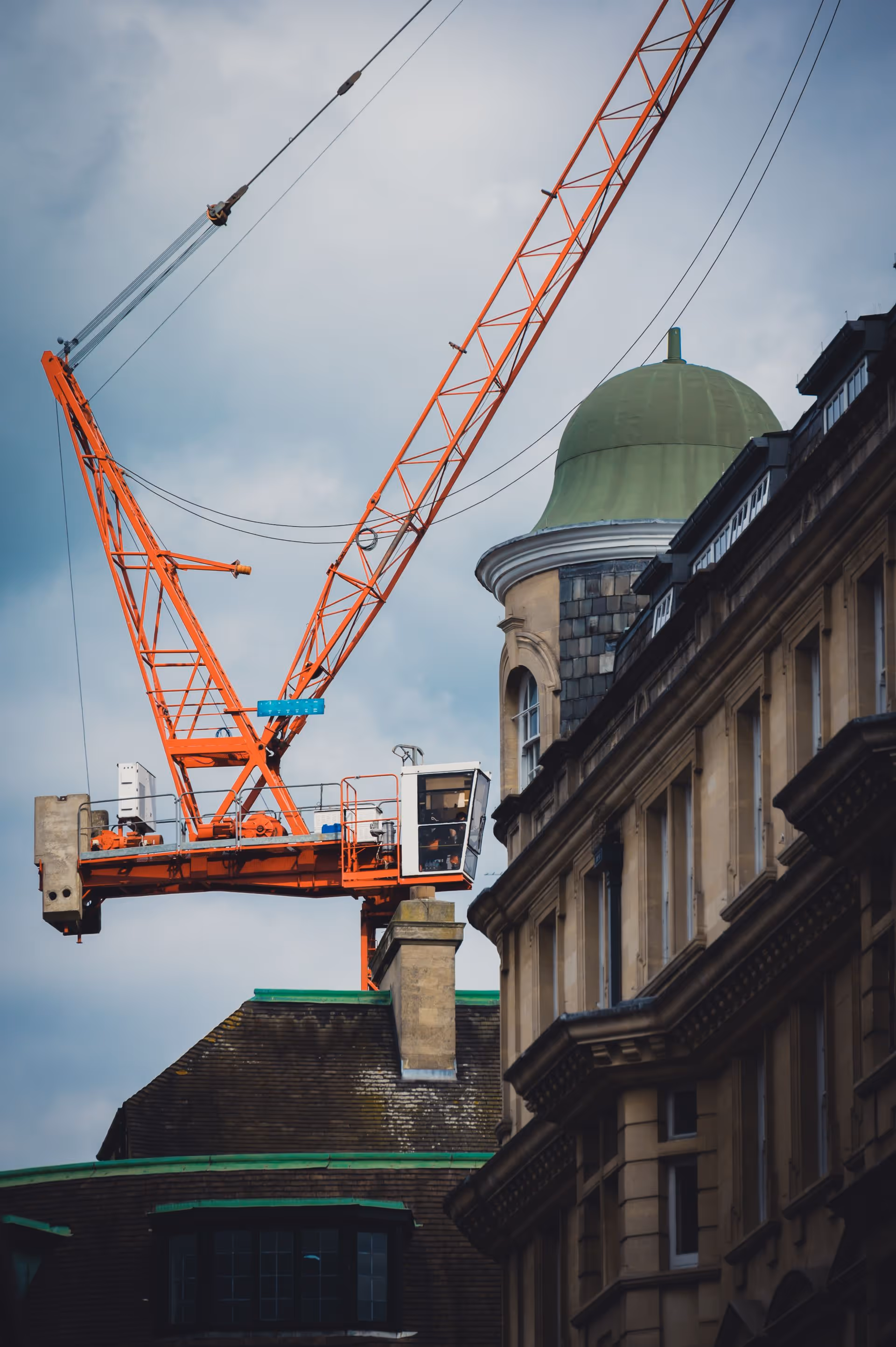Crane on a building site