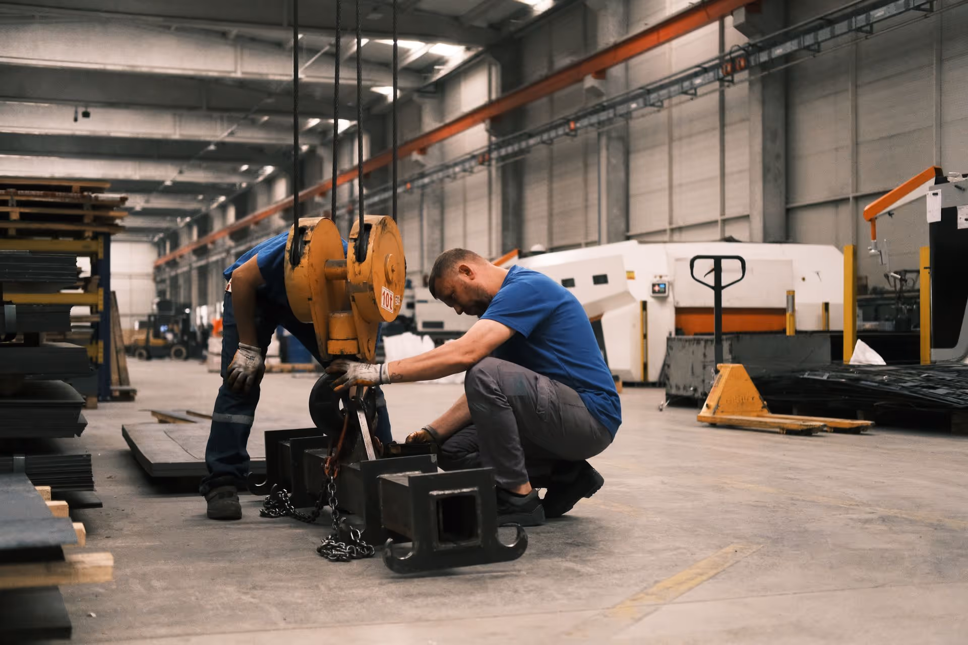 Worker in factory
