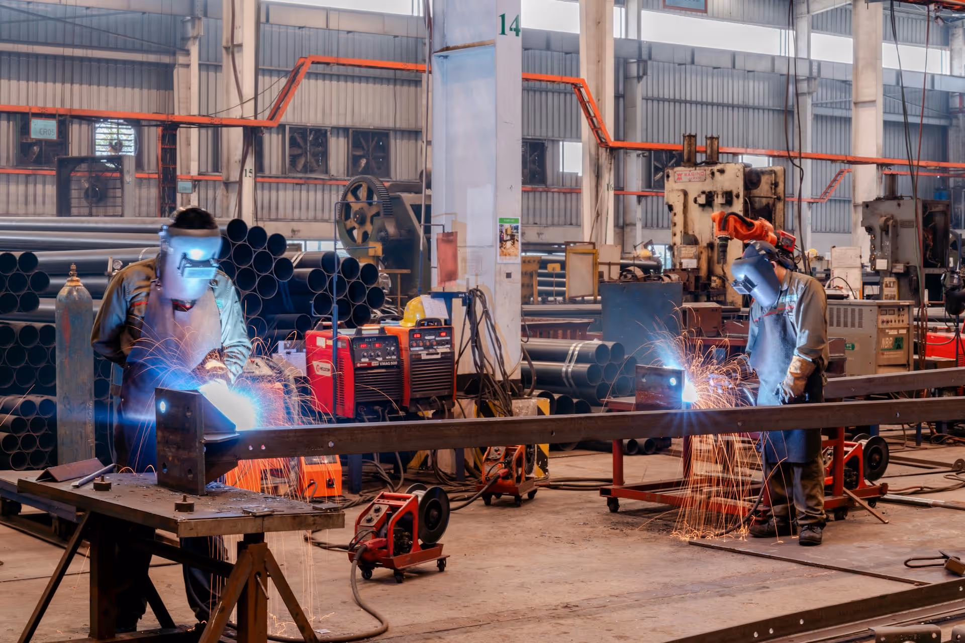 Worker in factory