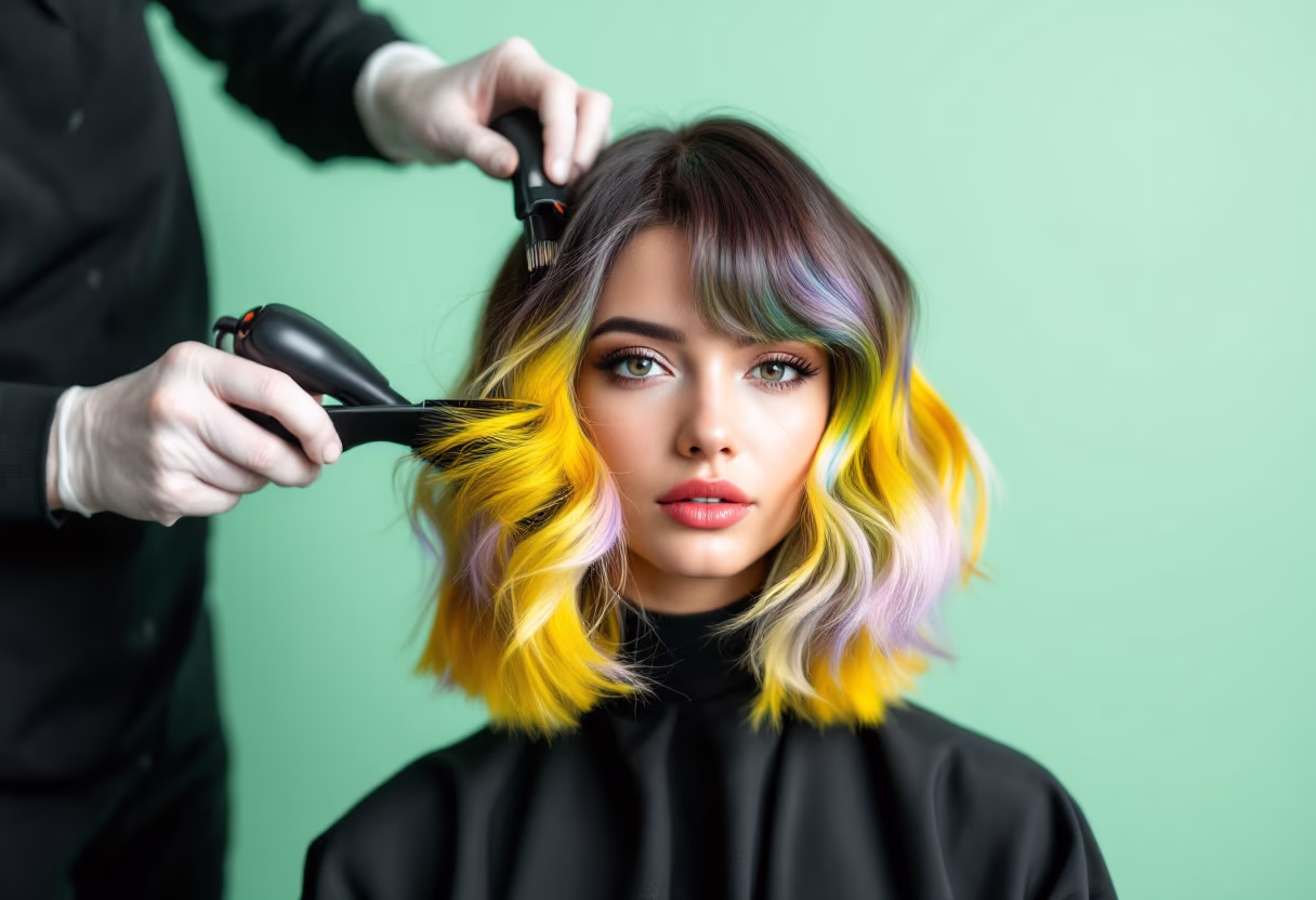 image of hairstyling service in progress