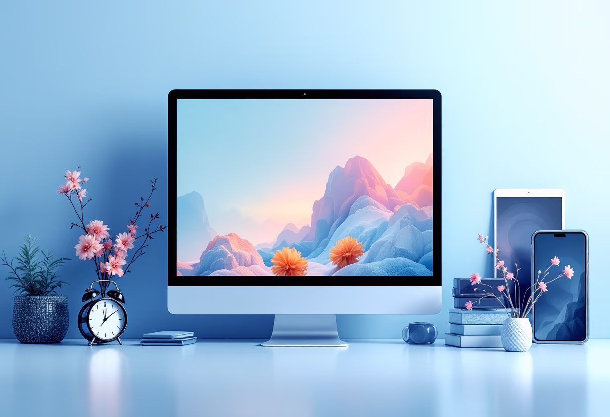 [digital project] image of a website design filling the entire background (for a web development agency)
