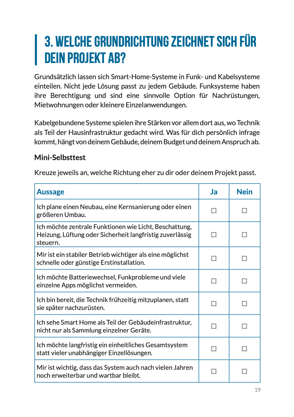 Mini-Selbsttest zur passenden Systemrichtung, Seite 19