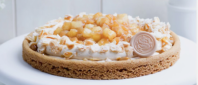 Citroentaart met meringue op een Sablé Breton vanillebodem
