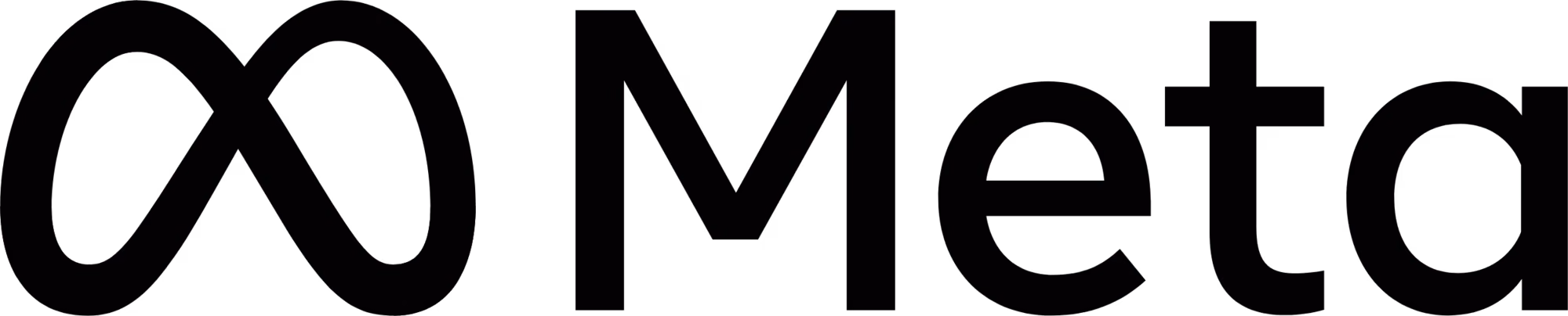 Meta company logo with the infinity-like symbol next to 'Meta' text.