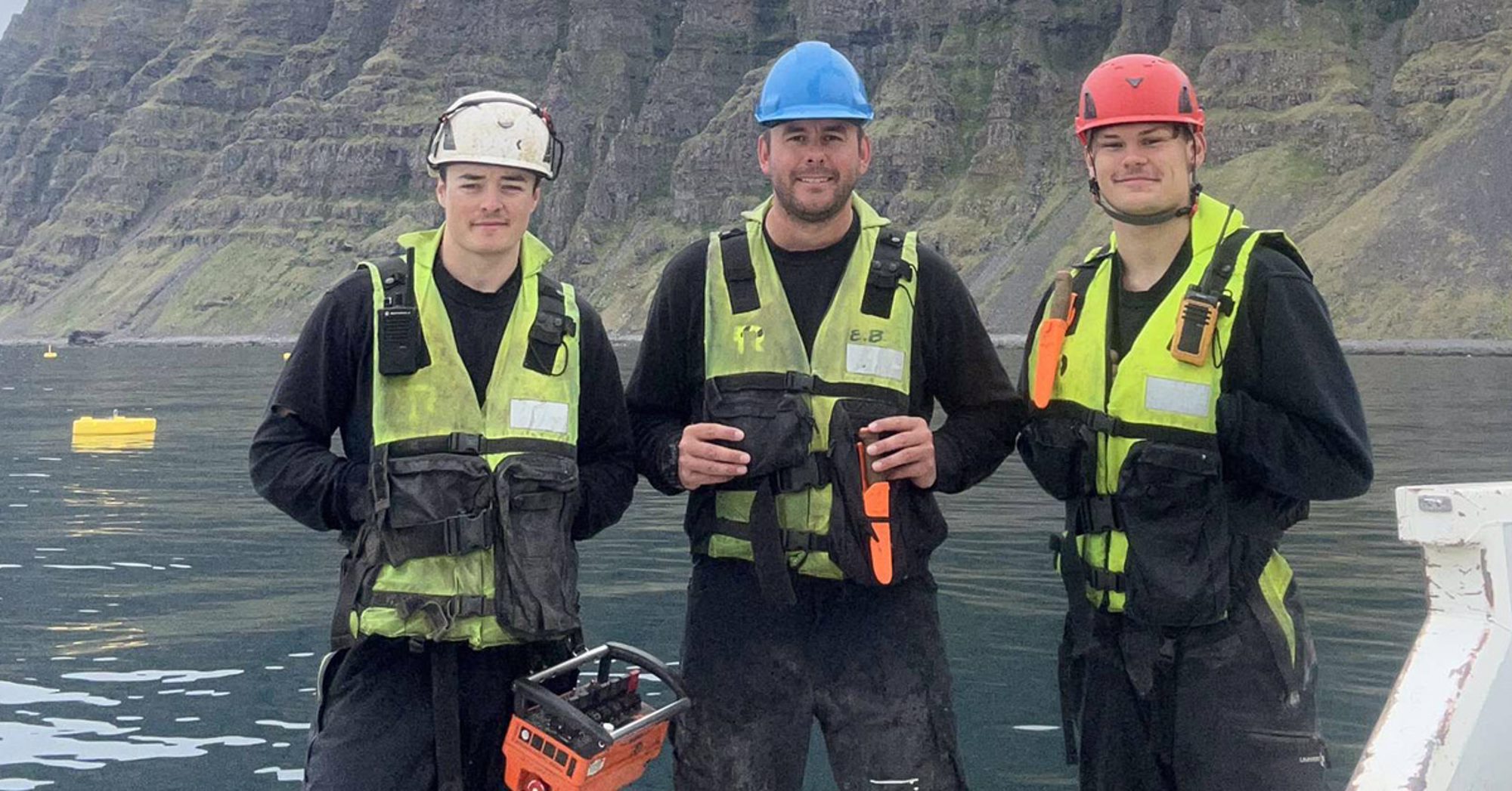 Mannskapet på Fosnafjord på Island