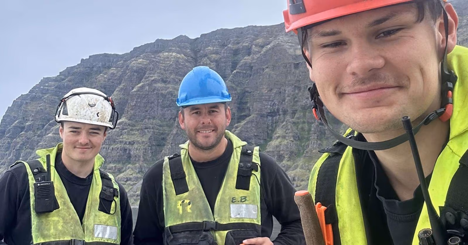 Åge, Emil og Jakob om bord på Fosnafjord