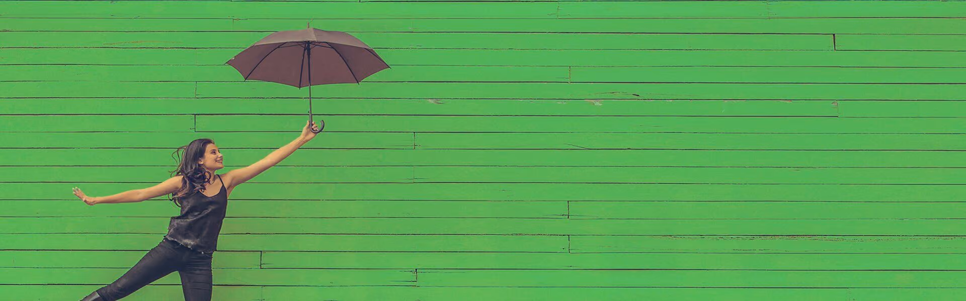 Person holding an umbrella