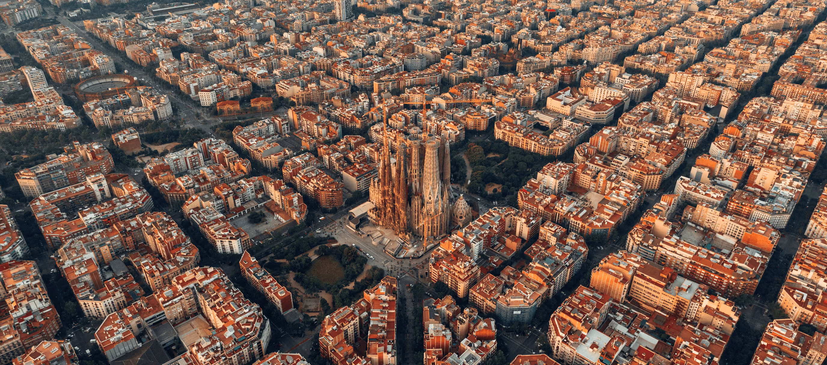 The famous spread of houses in Barcelona