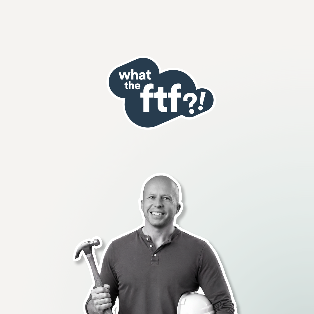 WTFTF logo with Henry Adams holding a hammer and hard hat